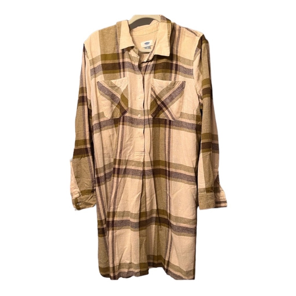 OLD NAVY Plaid Pullover Shirt Dress  (xl)